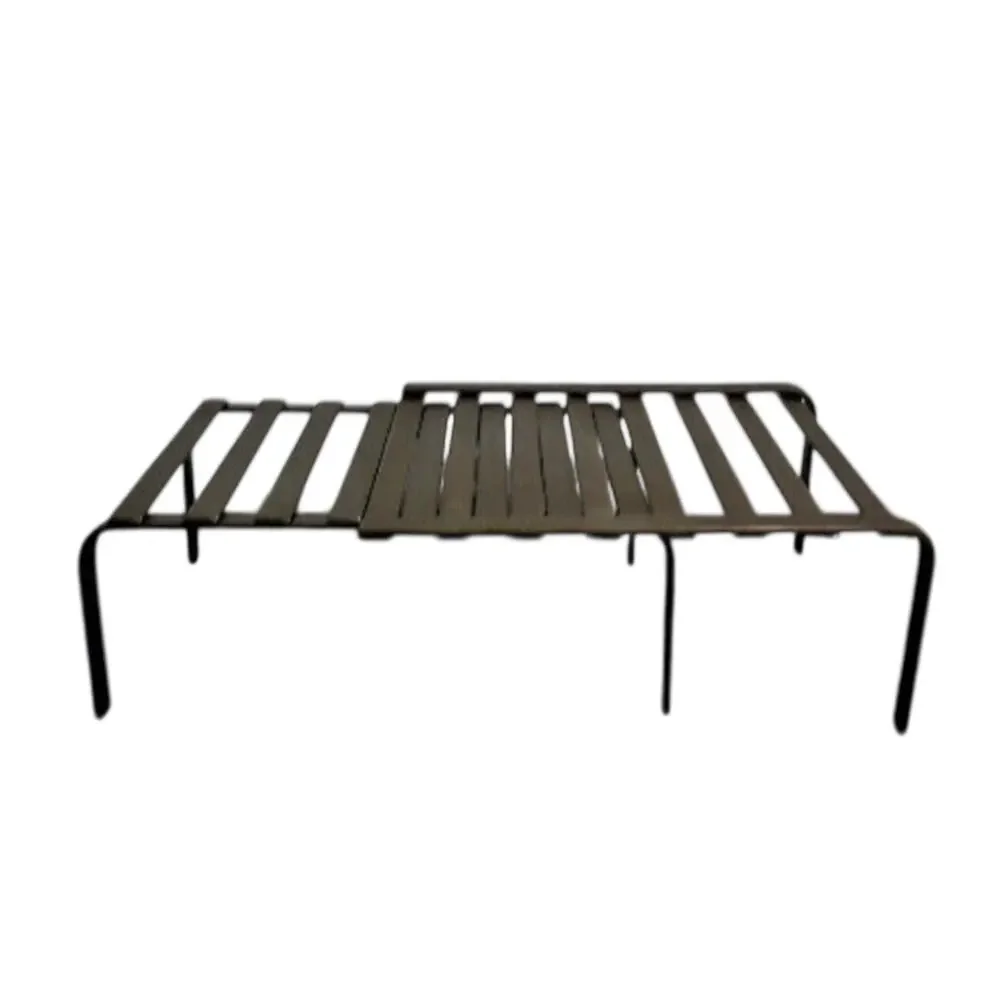 Pottery Barn Metal Shelf Riser Expandable 2 Pc Iron Set Kitchen Cupboard Storage